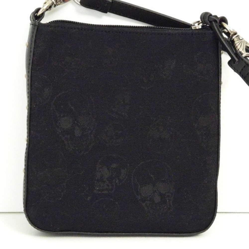 Harley Davidson Skull Black Jacquard & Leather Clip Bag Crossbody Handbag - Picture 3 of 7